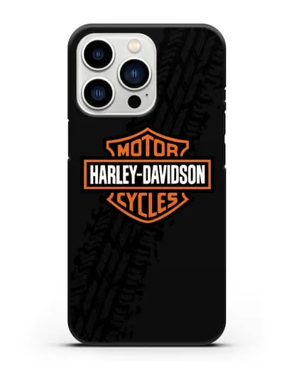 Чехол с логотипом Harley-Davidson и протектором шин силиконовый для iPhone 13 Pro