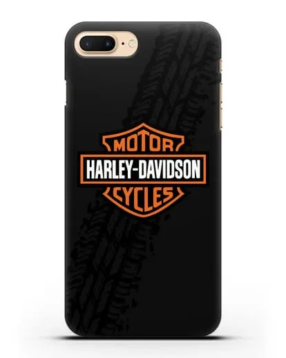Чехол с логотипом Harley-Davidson и протектором шин силиконовый для iPhone 7 Plus