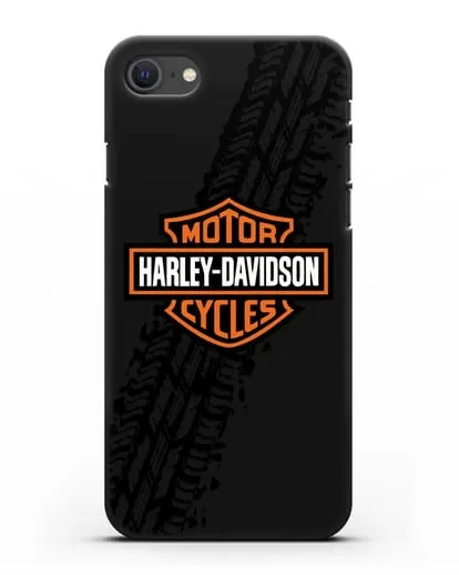 Чехол с логотипом Harley-Davidson и протектором шин силиконовый для iPhone SE 2020