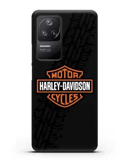 Чехол с логотипом Harley-Davidson и протектором шин силиконовый для Xiaomi Poco F4