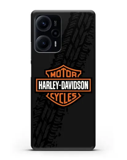 Чехол с логотипом Harley-Davidson и протектором шин силиконовый для Xiaomi Poco F5