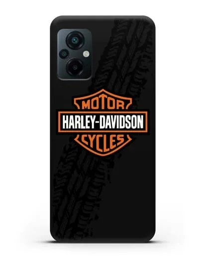 Чехол с логотипом Harley-Davidson и протектором шин силиконовый для Xiaomi Poco M5