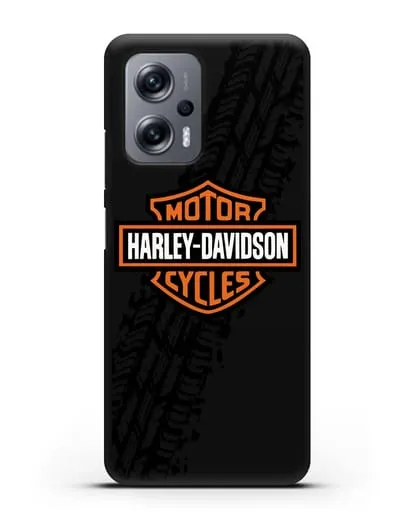 Чехол с логотипом Harley-Davidson и протектором шин силиконовый для Xiaomi Poco X4 GT
