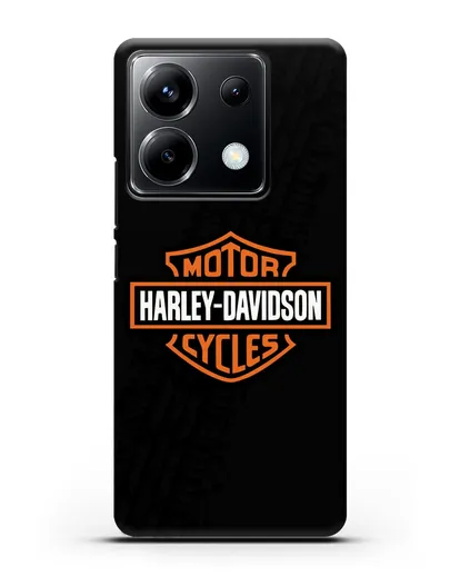 Чехол с логотипом Harley-Davidson и протектором шин силиконовый для Xiaomi Poco X6