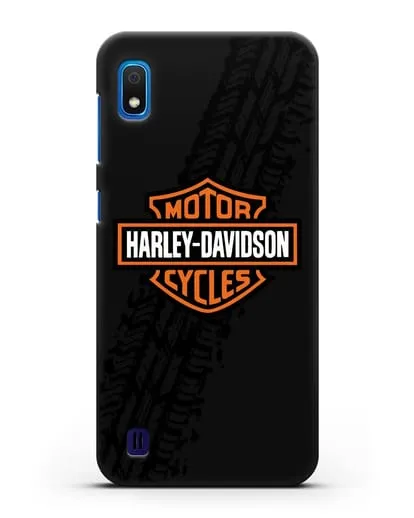 Чехол с логотипом Harley-Davidson и протектором шин силиконовый для Samsung Galaxy A10 [SM-A105F]