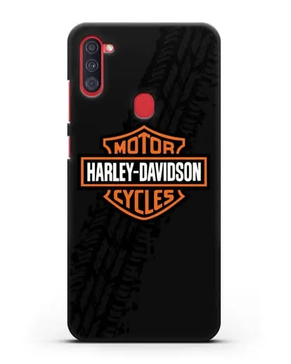 Чехол с логотипом Harley-Davidson и протектором шин силиконовый для Samsung Galaxy A11 [SM-A115F]