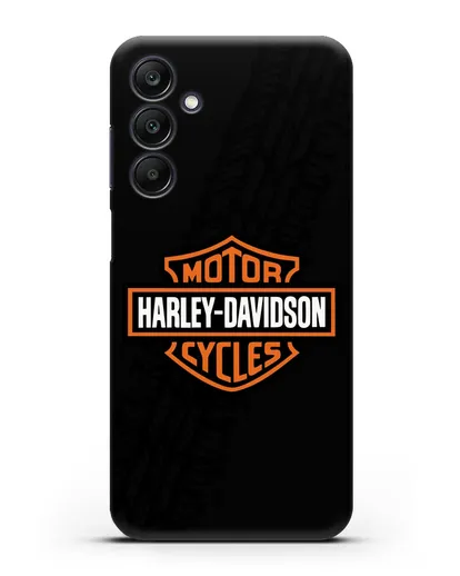 Чехол с логотипом Harley-Davidson и протектором шин силиконовый для Samsung Galaxy A25 [SM-A256]