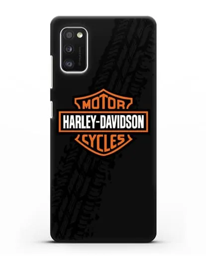Чехол с логотипом Harley-Davidson и протектором шин силиконовый для Samsung Galaxy A41 [SM-A415F]