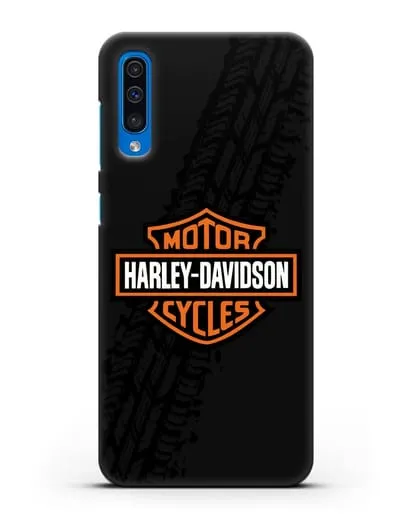 Чехол с логотипом Harley-Davidson и протектором шин силиконовый для Samsung Galaxy A50