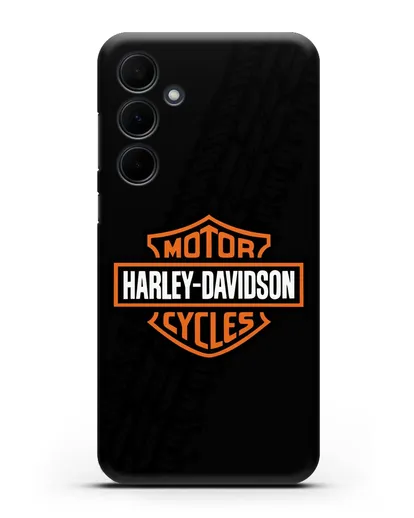 Чехол с логотипом Harley-Davidson и протектором шин силиконовый для Samsung Galaxy A55 [SM-A556]