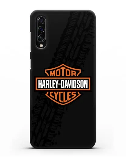 Чехол с логотипом Harley-Davidson и протектором шин силиконовый для Samsung Galaxy A70s [SM-A707F]