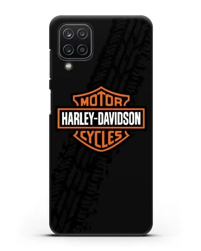 Чехол с логотипом Harley-Davidson и протектором шин силиконовый для Samsung Galaxy A12 [SM-A125F]