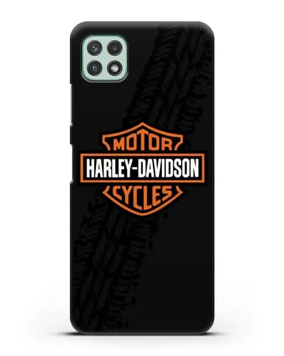 Чехол с логотипом Harley-Davidson и протектором шин силиконовый для Samsung Galaxy A22 [SM-A225F]
