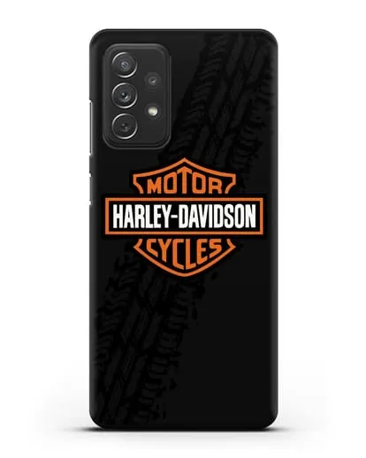 Чехол с логотипом Harley-Davidson и протектором шин силиконовый для Samsung Galaxy A72 [SM-A725F]