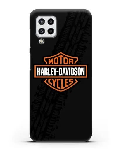 Чехол с логотипом Harley-Davidson и протектором шин силиконовый для Samsung Galaxy M32 [SM-M325F]