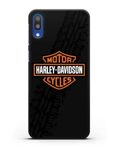 Чехол с логотипом Harley-Davidson и протектором шин силиконовый для Samsung Galaxy M10 [SM-M105F]