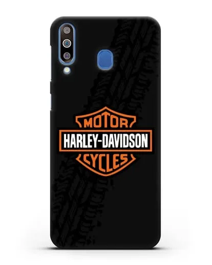 Чехол с логотипом Harley-Davidson и протектором шин силиконовый для Samsung Galaxy M30 [SM-M305F]