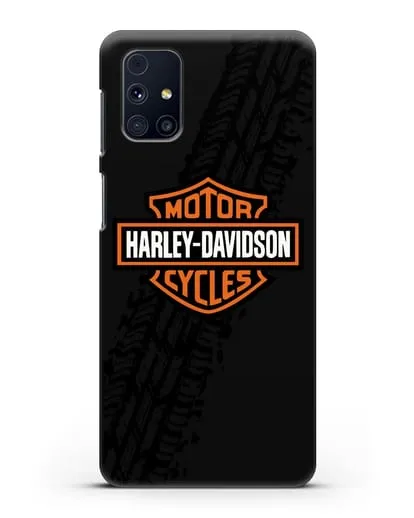 Чехол с логотипом Harley-Davidson и протектором шин силиконовый для Samsung Galaxy M31s [SM-M317F]