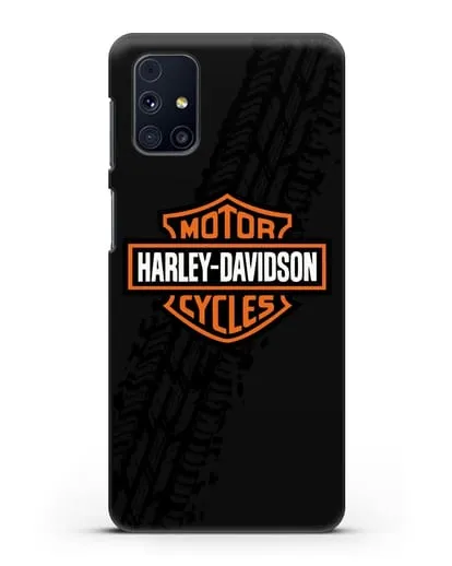 Чехол с логотипом Harley-Davidson и протектором шин силиконовый для Samsung Galaxy M51 [SM-M515F]