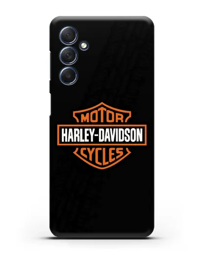 Чехол с логотипом Harley-Davidson и протектором шин силиконовый для Samsung Galaxy M54 [SM-M546]