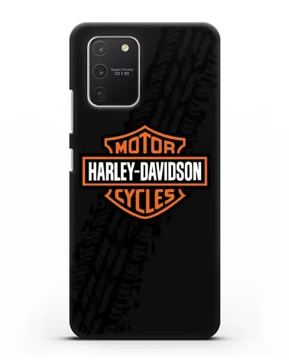 Чехол с логотипом Harley-Davidson и протектором шин силиконовый для Samsung Galaxy S10 lite [SM-G770F]