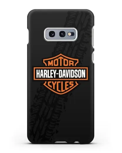 Чехол с логотипом Harley-Davidson и протектором шин силиконовый для Samsung Galaxy S10e [SM-G970F]