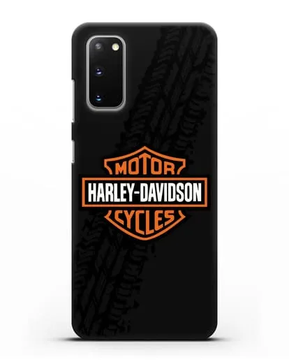 Чехол с логотипом Harley-Davidson и протектором шин силиконовый для Samsung Galaxy S20 [SM-G980F]