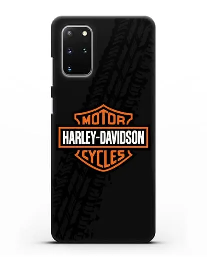Чехол с логотипом Harley-Davidson и протектором шин силиконовый для Samsung Galaxy S20 Plus [SM-G985F]