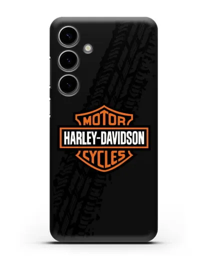 Чехол с логотипом Harley-Davidson и протектором шин силиконовый для Samsung Galaxy S24 Plus