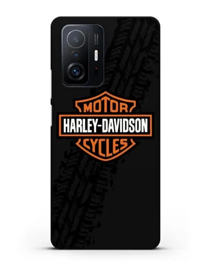 Чехол с логотипом Harley-Davidson и протектором шин силиконовый для Xiaomi 11T