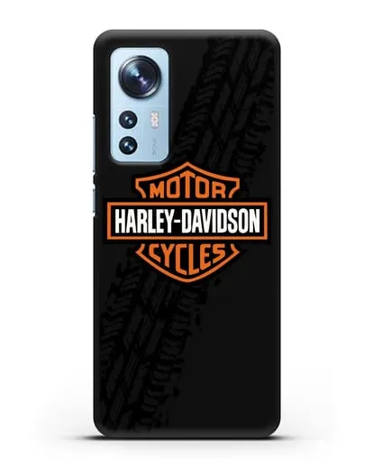 Чехол с логотипом Harley-Davidson и протектором шин силиконовый для Xiaomi 12 Lite