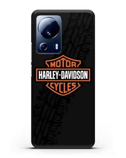 Чехол с логотипом Harley-Davidson и протектором шин силиконовый для Xiaomi 13 Lite