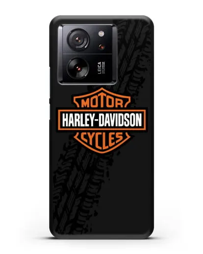 Чехол с логотипом Harley-Davidson и протектором шин силиконовый для Xiaomi 13T