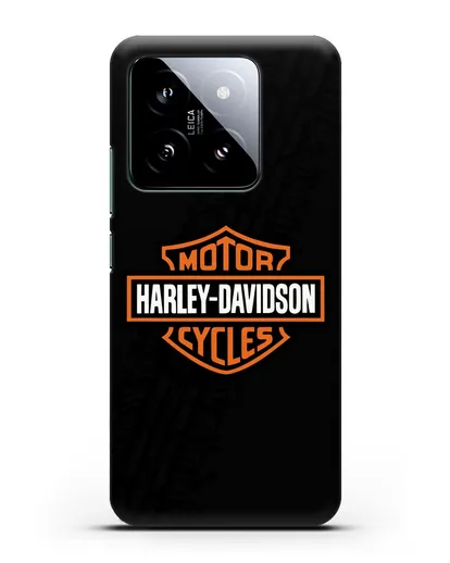 Чехол с логотипом Harley-Davidson и протектором шин силиконовый для Xiaomi 14