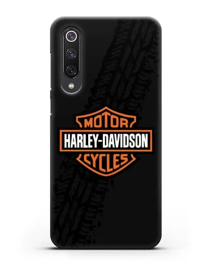 Чехол с логотипом Harley-Davidson и протектором шин силиконовый для Xiaomi Mi 9 SE