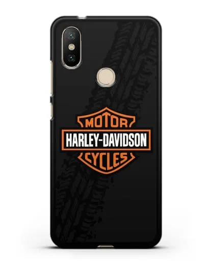 Чехол с логотипом Harley-Davidson и протектором шин силиконовый для Xiaomi Mi A2