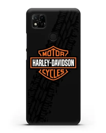 Чехол с логотипом Harley-Davidson и протектором шин силиконовый для Xiaomi Redmi 10A