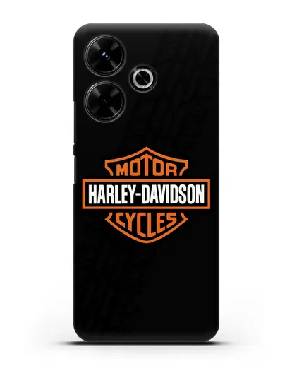 Чехол с логотипом Harley-Davidson и протектором шин силиконовый для Xiaomi Redmi 13