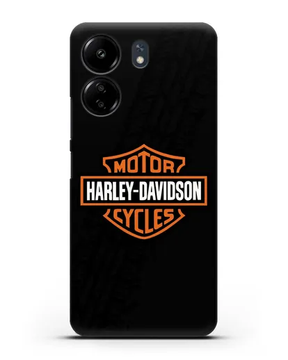 Чехол с логотипом Harley-Davidson и протектором шин силиконовый для Xiaomi Redmi 13C