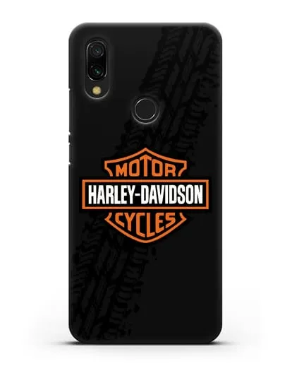 Чехол с логотипом Harley-Davidson и протектором шин силиконовый для Xiaomi Redmi 7