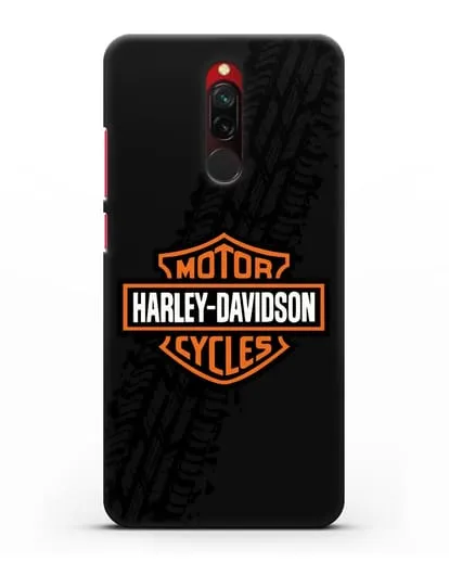 Чехол с логотипом Harley-Davidson и протектором шин силиконовый для Xiaomi Redmi 8