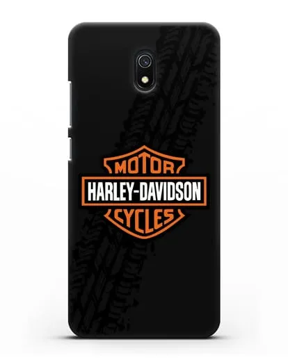 Чехол с логотипом Harley-Davidson и протектором шин силиконовый для Xiaomi Redmi 8A