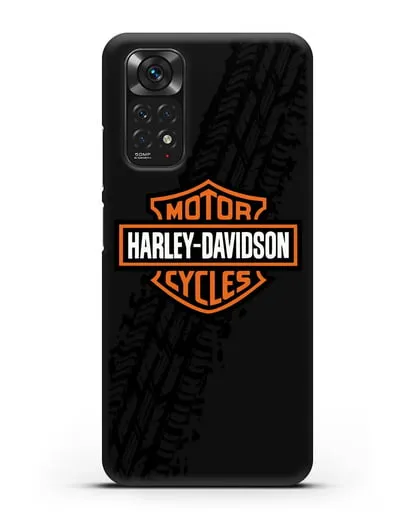 Чехол с логотипом Harley-Davidson и протектором шин силиконовый для Xiaomi Redmi Note 11
