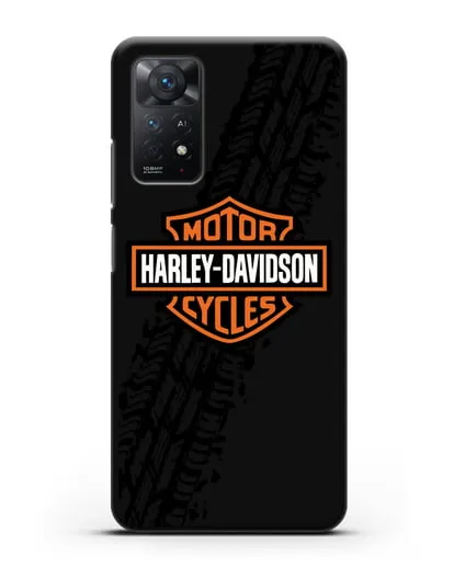 Чехол с логотипом Harley-Davidson и протектором шин силиконовый для Xiaomi Redmi Note 11 Pro