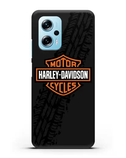 Чехол с логотипом Harley-Davidson и протектором шин силиконовый для Xiaomi Redmi Note 11T Pro