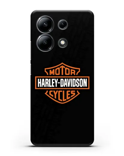 Чехол с логотипом Harley-Davidson и протектором шин силиконовый для Xiaomi Redmi Note 13 4G