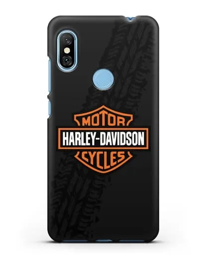 Чехол с логотипом Harley-Davidson и протектором шин силиконовый для Xiaomi Redmi Note 6 Pro