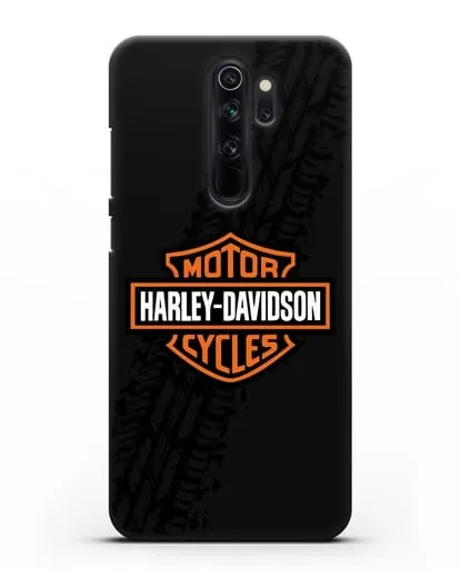 Чехол с логотипом Harley-Davidson и протектором шин силиконовый для Xiaomi Redmi Note 8 Pro