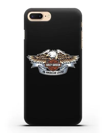 Чехол с изображением орла и надписью Harley-Davidson силиконовый для iPhone 7 Plus