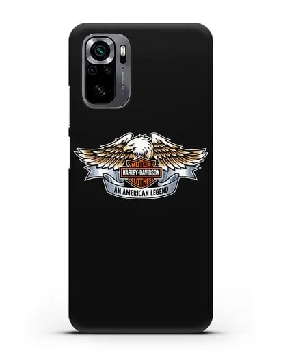 Чехол с изображением орла и надписью Harley-Davidson силиконовый для Xiaomi Poco M5s